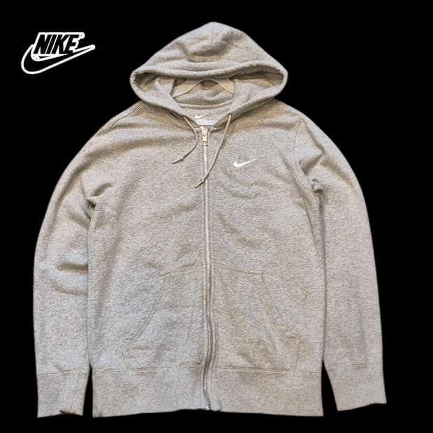 L 나이키 그레이 후드집업 
