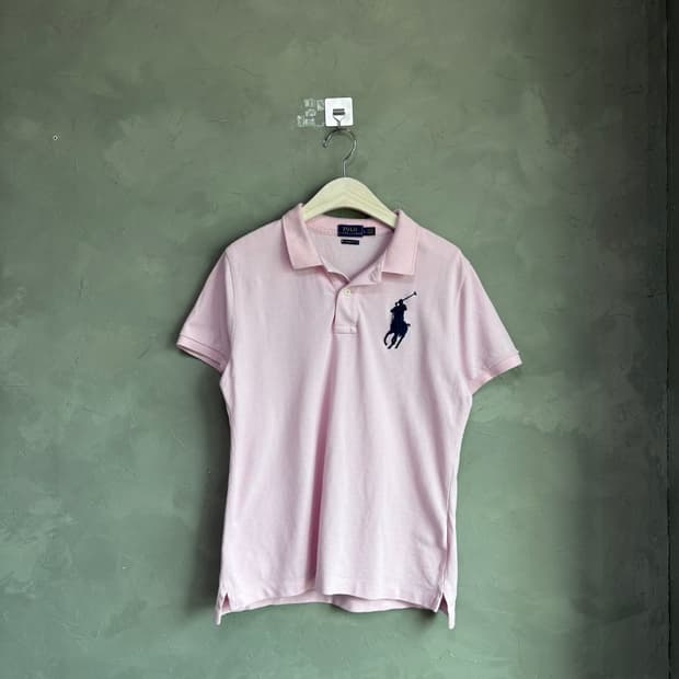 폴로 랄프로렌 빅포니 카라티 반팔 연핑크