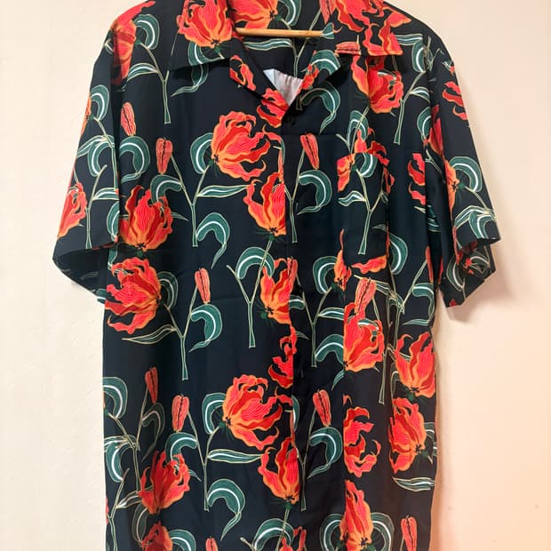플라워패턴 오픈카라셔츠