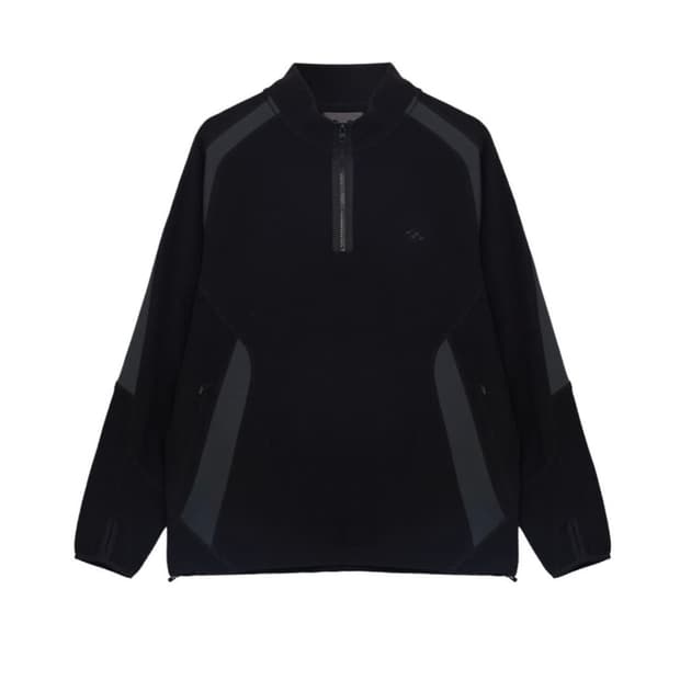 산산기어 하프 집업 플리스 블랙