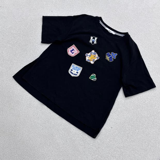 1 오즈세컨 패치 반팔 티셔츠 0331E