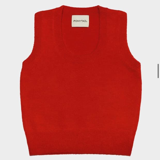 포니테일 크래용 니트 베스트 판매