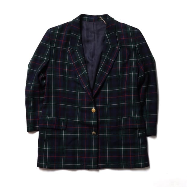 버버리 Burberry Check Pattern 2B Wool Blaze