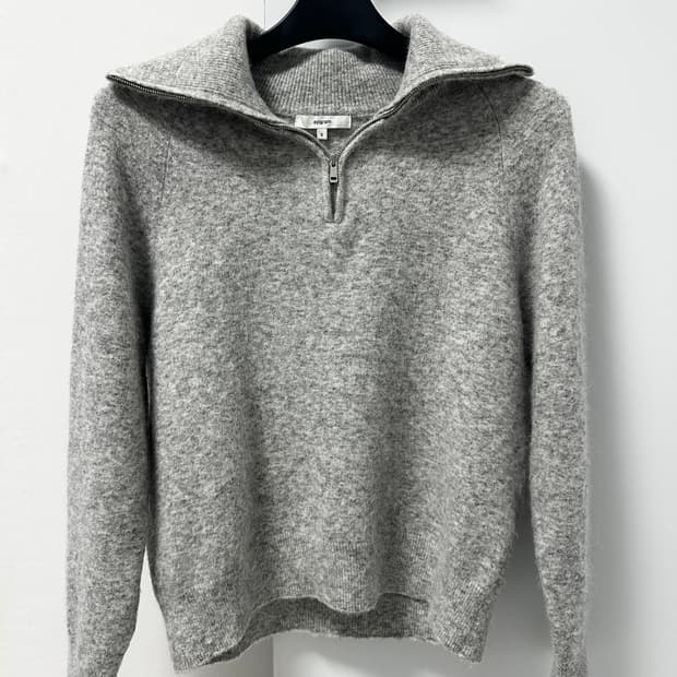 에피그램 여성 알파카 하프 집업 니트