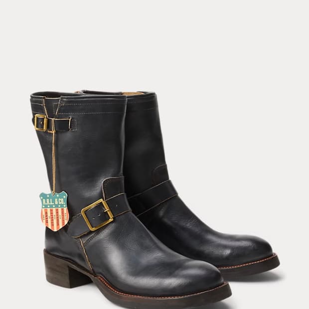 RRL 엔지니어 레더 부츠 9 D