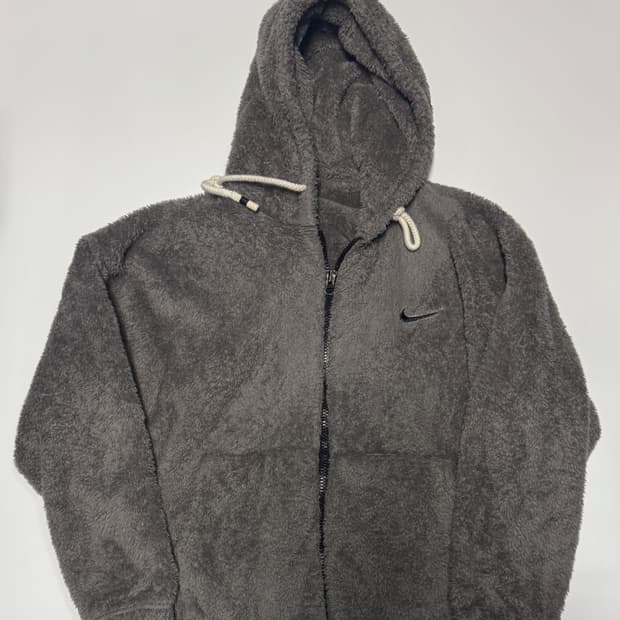 여성 나이키 커스텀 코코아 쉐르파 뽀글이 후드집업 오버핏