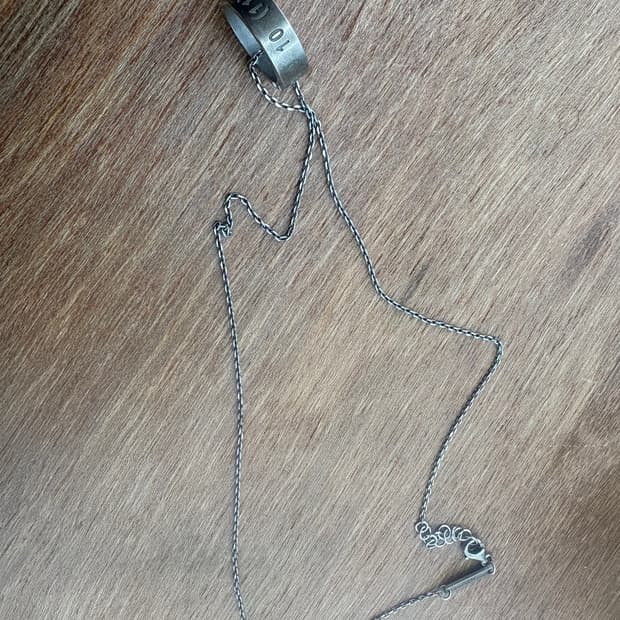 메종 마르지엘라 뉴메리컬 밴드 링 네클리스 실버