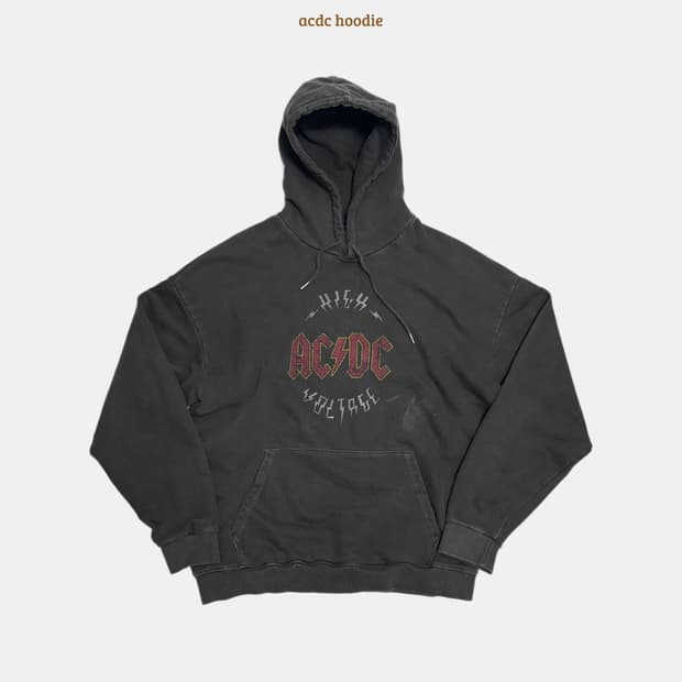 ARCHIVE ACDC 오버핏 후드티