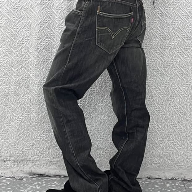 리바이스 523 빈티지 모던 캐주얼 워싱 데님팬츠 34인치 C09807