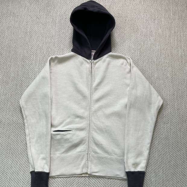 45rpm 투톤 후드 집업  J03904