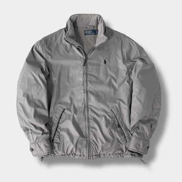 폴로 랄프로렌 00‘s 그레이 폴리쉘 블루종 봄버 점퍼