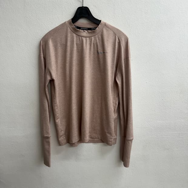 나이키 우먼 드라이핏 엘리멘트 런닝 크루  핑크 슬리브 M