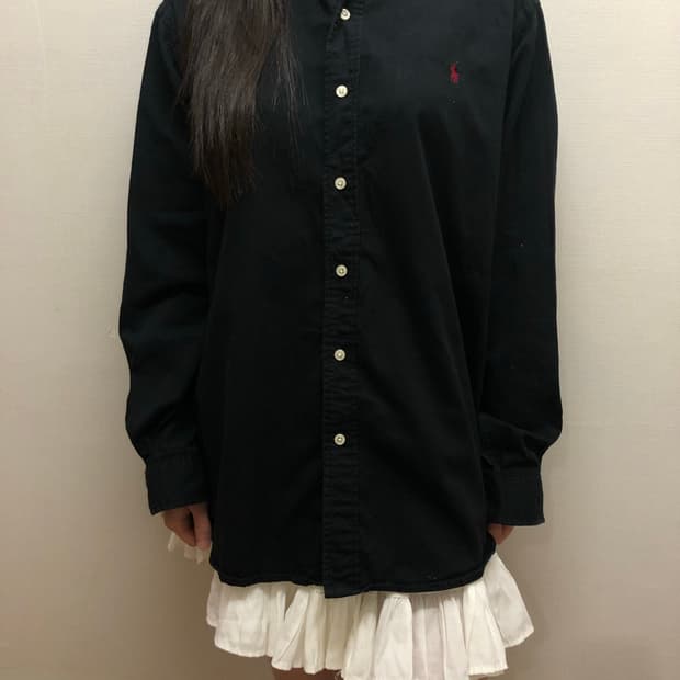 빈티지 블랙 폴로 셔츠