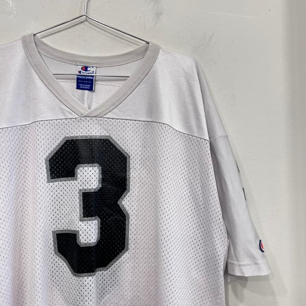 챔피온 올드스쿨 브이넥 메쉬 오버핏 럭비티