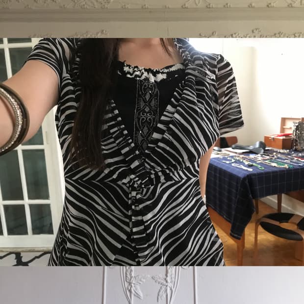 vintage pattern top