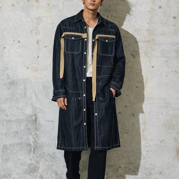 VAO 플래핑 롱 생지데님 자켓