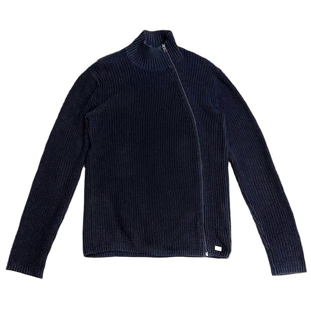 ARMANI EXCHANGE 어시메트릭 니트집업 S