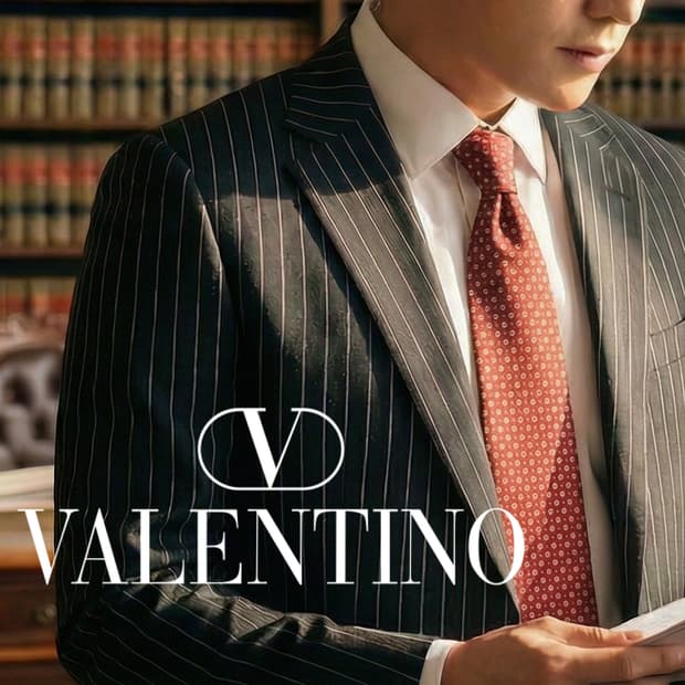 발렌티노 넥타이 레드 스몰 패턴 9.9cm A+등급 K2171
