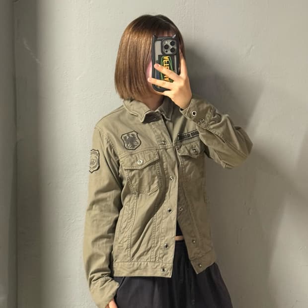patch detail trucker jacket