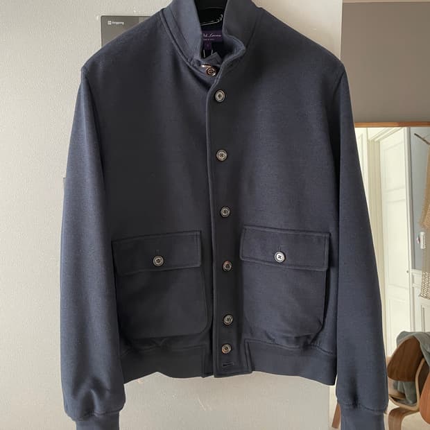 랄프로렌 퍼플라벨 실크블루종