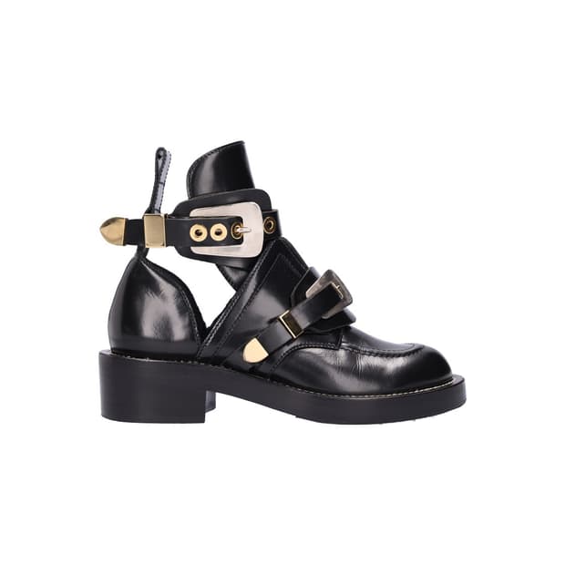 발렌시아가 477195 생튀르 벨트 버클 부츠 블랙 38