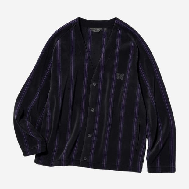 M L 유니클로 니들스 플리스 오버사이즈 가디건 블랙 - KR 판매