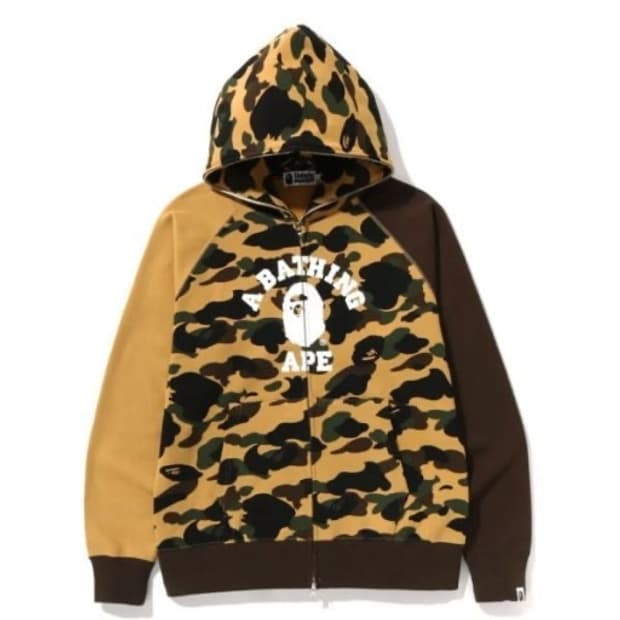 베이프 크레이지 컬리지 후드집업 m 사이즈 판매