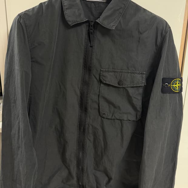 스톤아일랜드 셔츠자켓 블랙 XL 