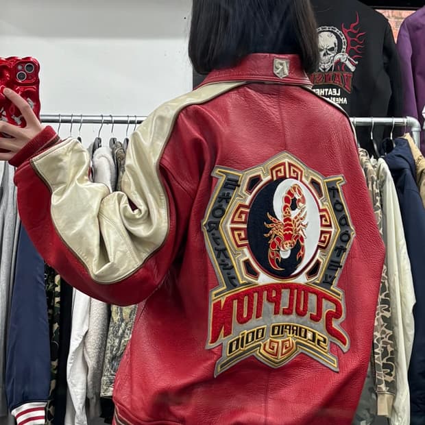 RBC 스콜피온 레더 봄버 자켓