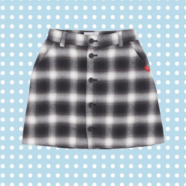 키르시 체크 스커트