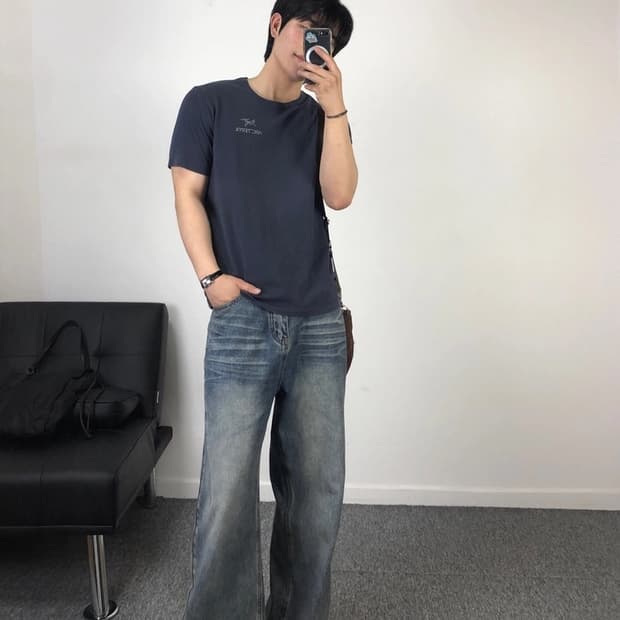 아크테릭스 정품 반팔 다크블루