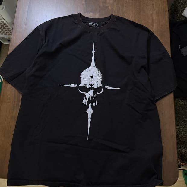 4size L) 떠그클럽 해골 티셔츠 블랙