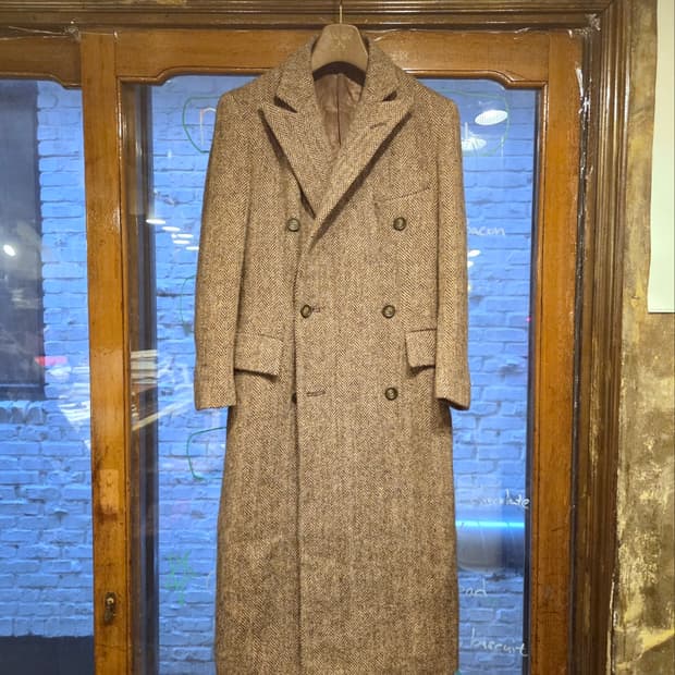 폴로랄프로렌 해리스트위드 더블브레스티드코트