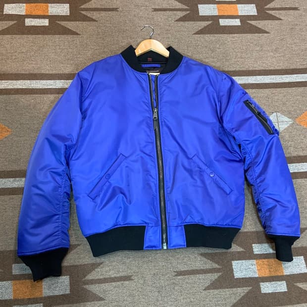 미사용)Schott 쇼트 블루 Ma-1 플라이트 자켓 L 105