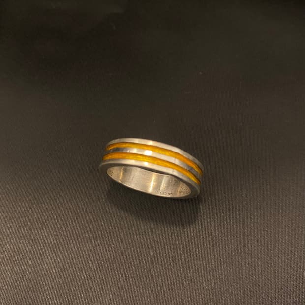 Orange 七寶 925silver ring