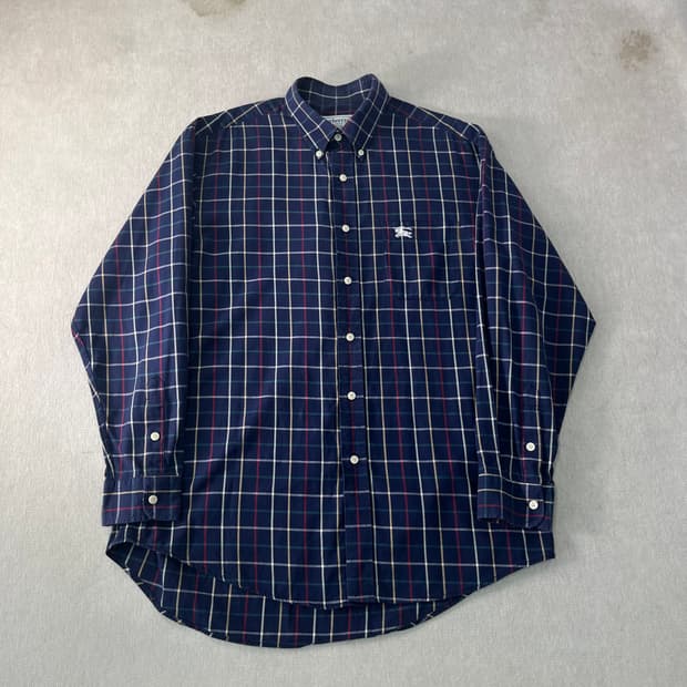 105 버버리 빈티지 체크 코튼 셔츠 
