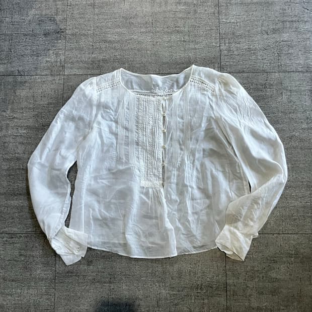 일본빈티지 하구미모리걸 달천깔페어리 영국프린세스공주 프렌치 린넨블라우스