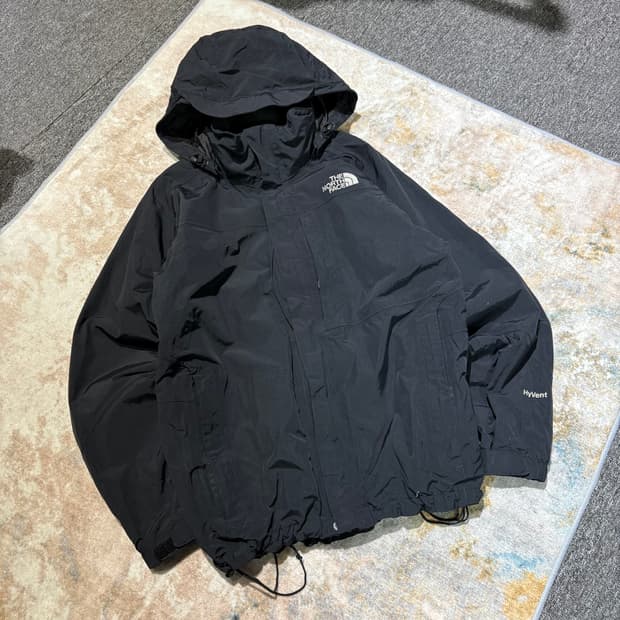 노스페이스 하이벤트 블랙 후드 바람막이