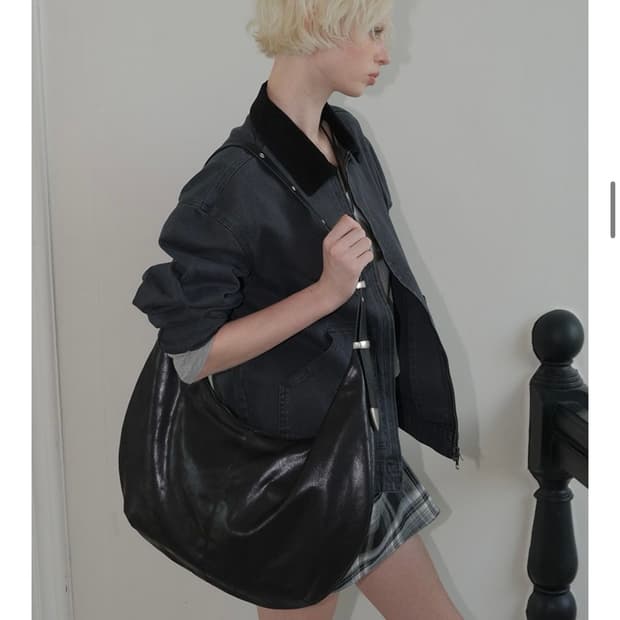 큐리티(curetty)-C BELT LOOP HOBO BAG_BLACK