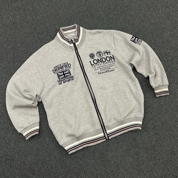 LL)DINA BIRD 빈티지 패치 그레이 트랙탑 져지