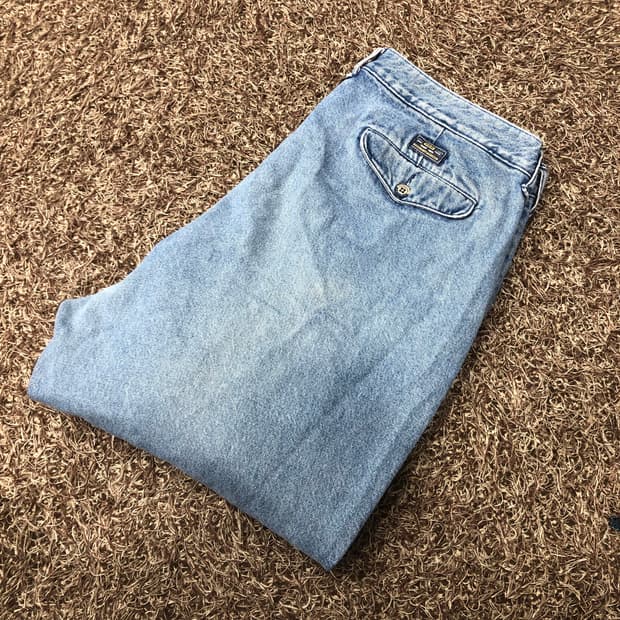 LEE 90s 워싱 와이드 데님 팬츠
