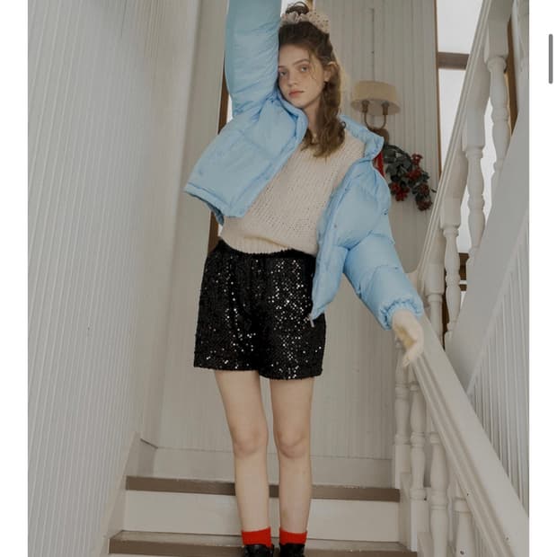 위드아웃썸머 스팽글 하프 팬츠 Spangle half pants