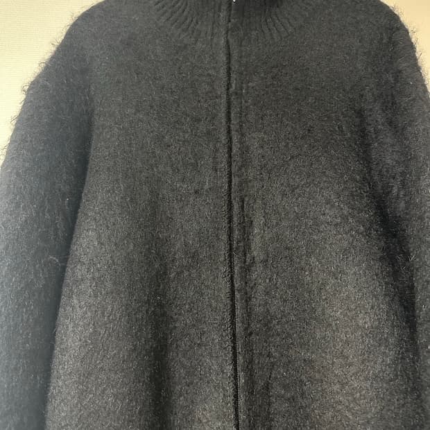 니들스 모헤어 집업 가디건 블랙 m