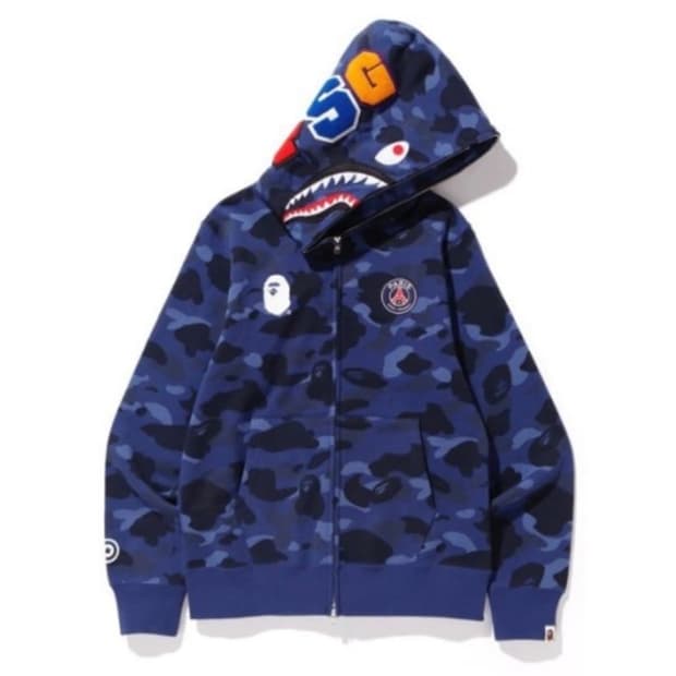 베이프 BAPE X 파리 생제르맹 PSG 청계 샤크 후드집업