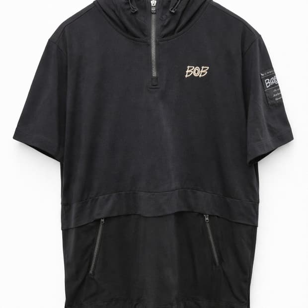 BoB 후드반팔티 블랙 M