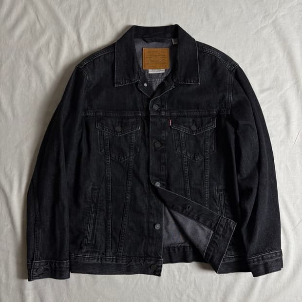Levis 리바이스 블랙 데님 트러커 자켓 M