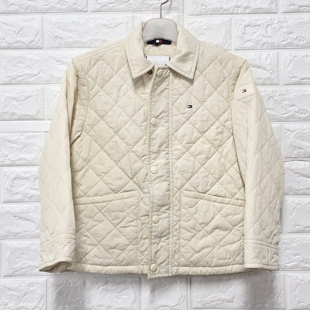 택포) 타미힐피거 퀼팅 자켓 아이보리 116