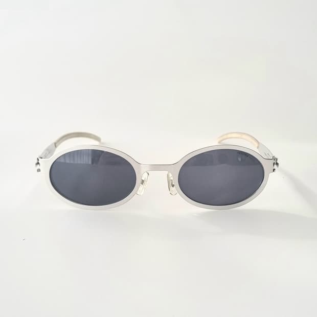 데드스탁 레노마 파리 오벌 쉐입 실버 메탈 선글라스