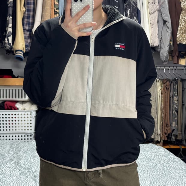 타미진스 리버시블 플리스 집업 자켓