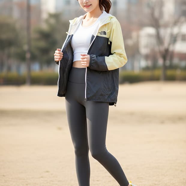 노스페이스 초경량 바람막이 옐로우/그레이_80(S)